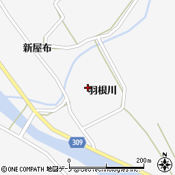 秋田県北秋田市小又（羽根川）周辺の地図
