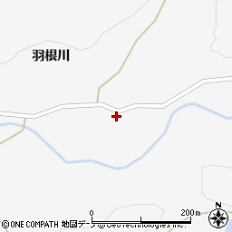 秋田県三種町（山本郡）鹿渡（羽根川家ノ下）周辺の地図
