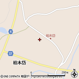 秋田県三種町（山本郡）上岩川（柏木岱）周辺の地図