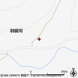 秋田県山本郡三種町鹿渡小羽根川周辺の地図