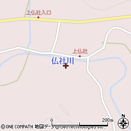 秋田県北秋田郡上小阿仁村仏社脇ノ田105周辺の地図