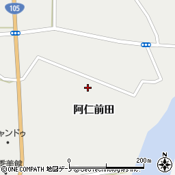 秋田県北秋田市阿仁前田八幡森周辺の地図