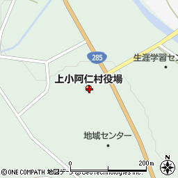 秋田県北秋田郡上小阿仁村周辺の地図