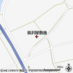 秋田県山本郡三種町鹿渡泉沢屋敷後周辺の地図