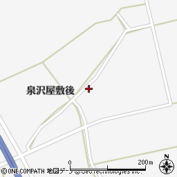 秋田県山本郡三種町鹿渡泉沢家ノ前周辺の地図