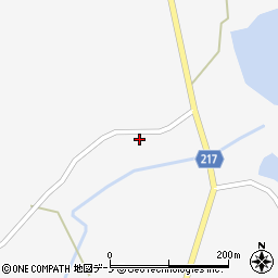 秋田県三種町（山本郡）鹿渡（家ノ前）周辺の地図
