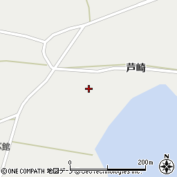 秋田県三種町（山本郡）芦崎（芦崎）周辺の地図