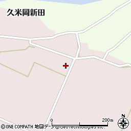 秋田県山本郡三種町久米岡新田狐崎周辺の地図