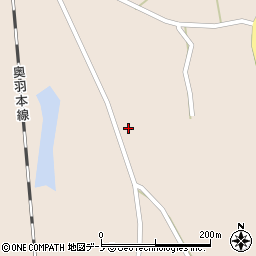 秋田県山本郡三種町森岳街道東周辺の地図