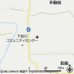 秋田県山本郡三種町下岩川長面谷地周辺の地図