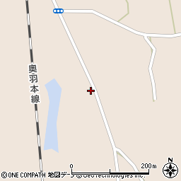 秋田県山本郡三種町森岳街道西周辺の地図