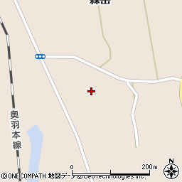 秋田県山本郡三種町森岳街道東23周辺の地図