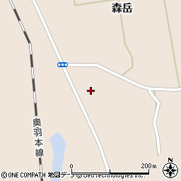 秋田県山本郡三種町森岳街道東20周辺の地図