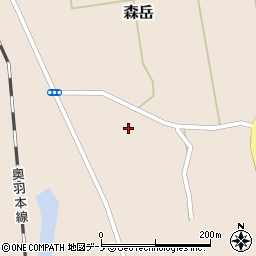 秋田県山本郡三種町森岳街道東15周辺の地図
