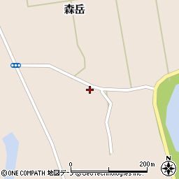 秋田県山本郡三種町森岳街道東13周辺の地図