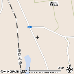 秋田県山本郡三種町森岳街道東19周辺の地図