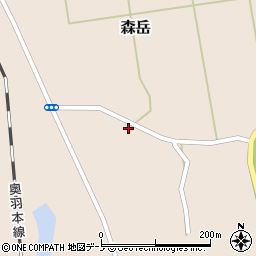 秋田県山本郡三種町森岳街道東14周辺の地図
