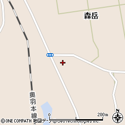 秋田県山本郡三種町森岳街道東18周辺の地図