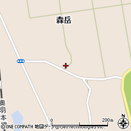 秋田県山本郡三種町森岳街道東12周辺の地図
