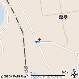 秋田県山本郡三種町森岳街道東7周辺の地図