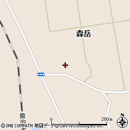 秋田県山本郡三種町森岳街道東11周辺の地図