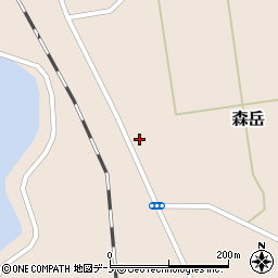 秋田県山本郡三種町森岳街道東4周辺の地図