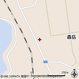 秋田県山本郡三種町森岳街道東1周辺の地図