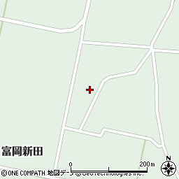 秋田県三種町（山本郡）富岡新田（家の前）周辺の地図