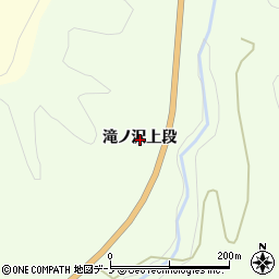 秋田県北秋田市米内沢滝ノ沢上段周辺の地図