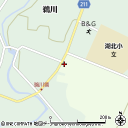 秋田県山本郡三種町川尻西谷地55周辺の地図