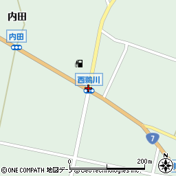 西鵜川周辺の地図