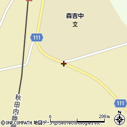 秋田県北秋田市桂瀬（柏木岱）周辺の地図