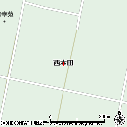 秋田県山本郡三種町鵜川西本田周辺の地図
