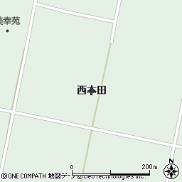 秋田県三種町（山本郡）鵜川（西本田）周辺の地図