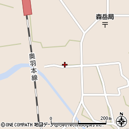 秋田県山本郡三種町森岳小狭間110周辺の地図