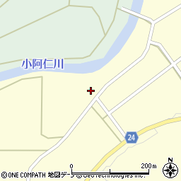 秋田県北秋田市鎌沢地蔵岱周辺の地図