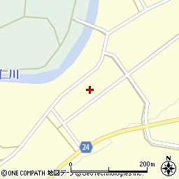 秋田県北秋田市鎌沢地蔵岱74周辺の地図