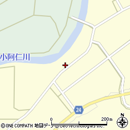 秋田県北秋田市鎌沢地蔵岱54-1周辺の地図