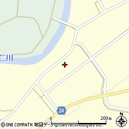 秋田県北秋田市鎌沢地蔵岱74-2周辺の地図