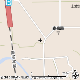 秋田県山本郡三種町森岳小狭間134周辺の地図