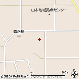 秋田県山本郡三種町森岳長田周辺の地図