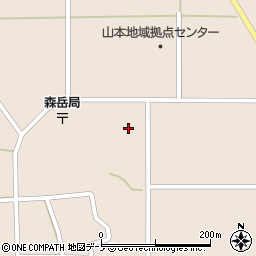 秋田県三種町（山本郡）森岳（長田）周辺の地図