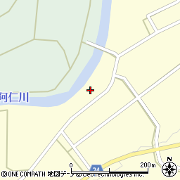 秋田県北秋田市鎌沢地蔵岱102周辺の地図