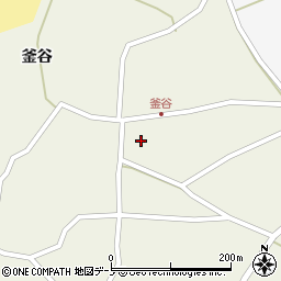 秋田県山本郡三種町大口釜谷周辺の地図