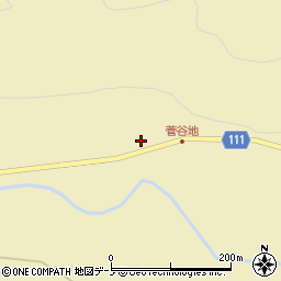 秋田県北秋田市七日市（菅谷地岱）周辺の地図