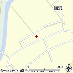 秋田県北秋田市鎌沢新屋布周辺の地図