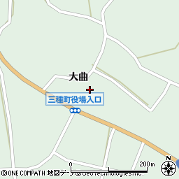 秋田県三種町（山本郡）鵜川周辺の地図