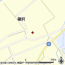 秋田県北秋田市鎌沢古屋布周辺の地図
