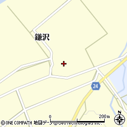 秋田県北秋田市鎌沢（古屋布）周辺の地図