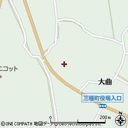 秋田県山本郡三種町鵜川大曲周辺の地図